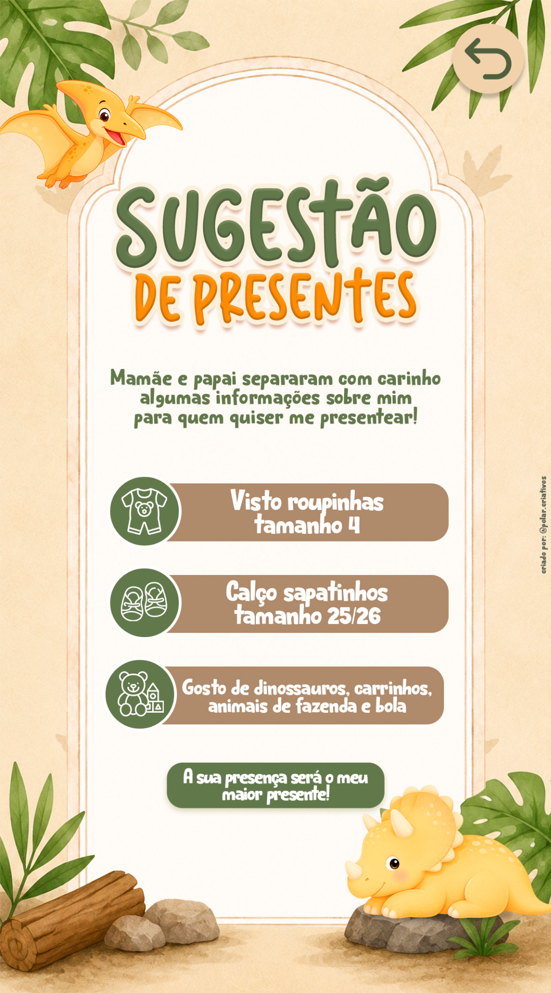 Sugestão de presentes para o Henrico.